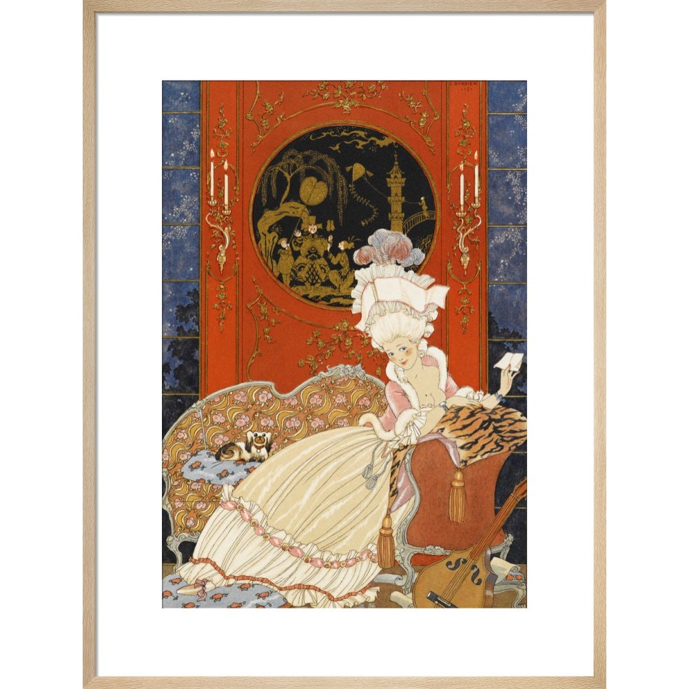 Lettre print in natural frame