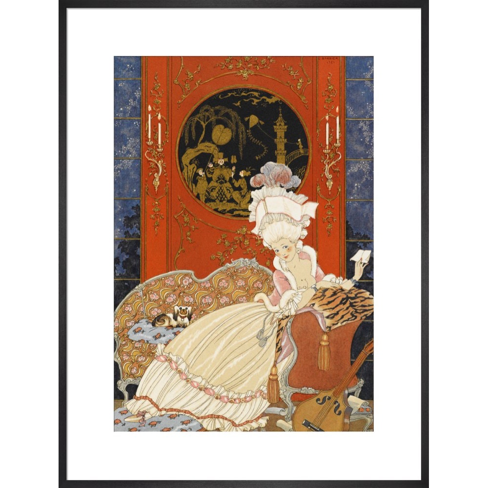 Lettre print in black frame