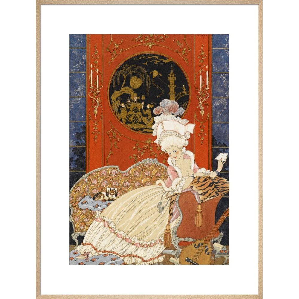 Lettre print in natural frame