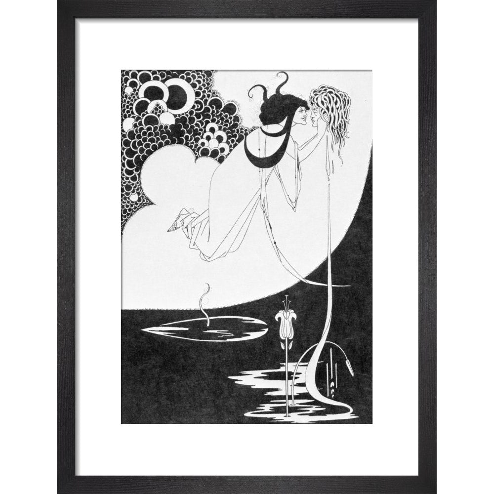 Salome and John the Baptist print in black frame