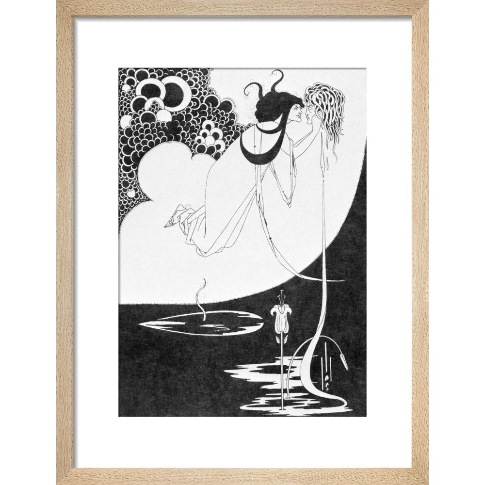 Salome and John the Baptist print in natural frame