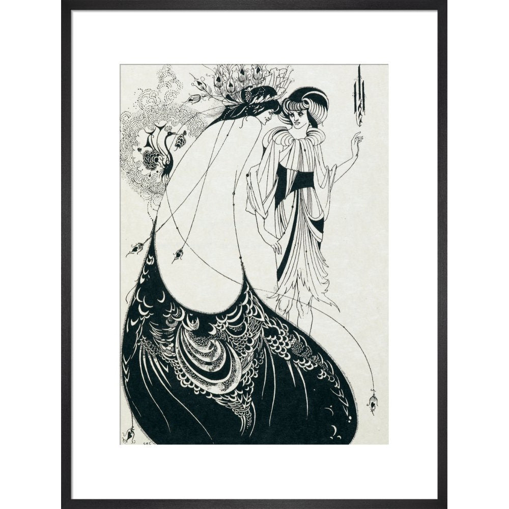 The Peacock Skirt print in black frame