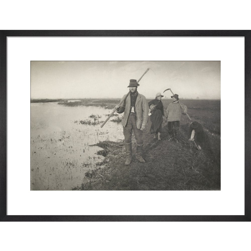 Coming Home from the Marshes print in black frame