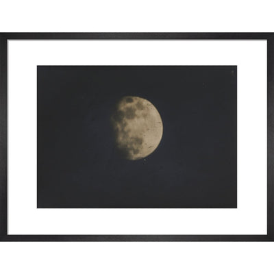 Photograph of the Moon print in black frame