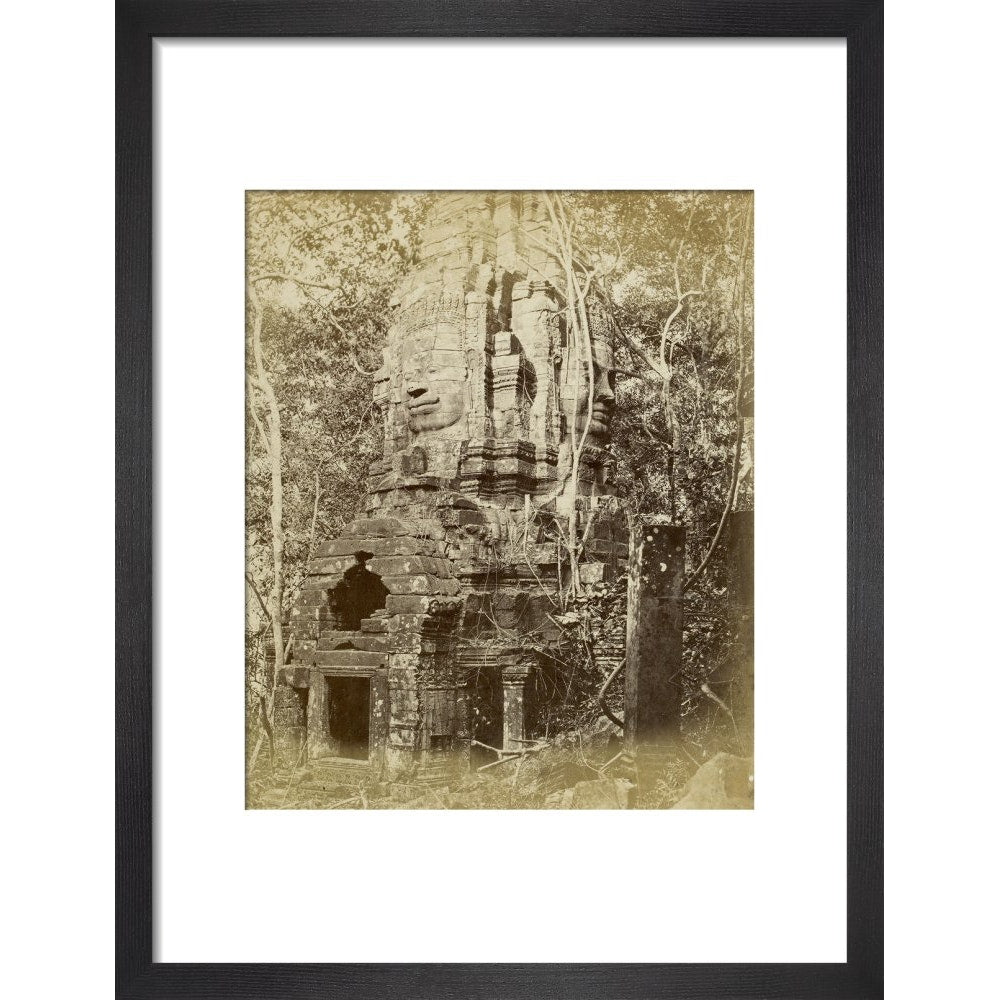 Tower of Prea Sat Ling Poun print in black frame