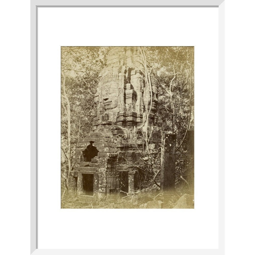 Tower of Prea Sat Ling Poun print in white frame