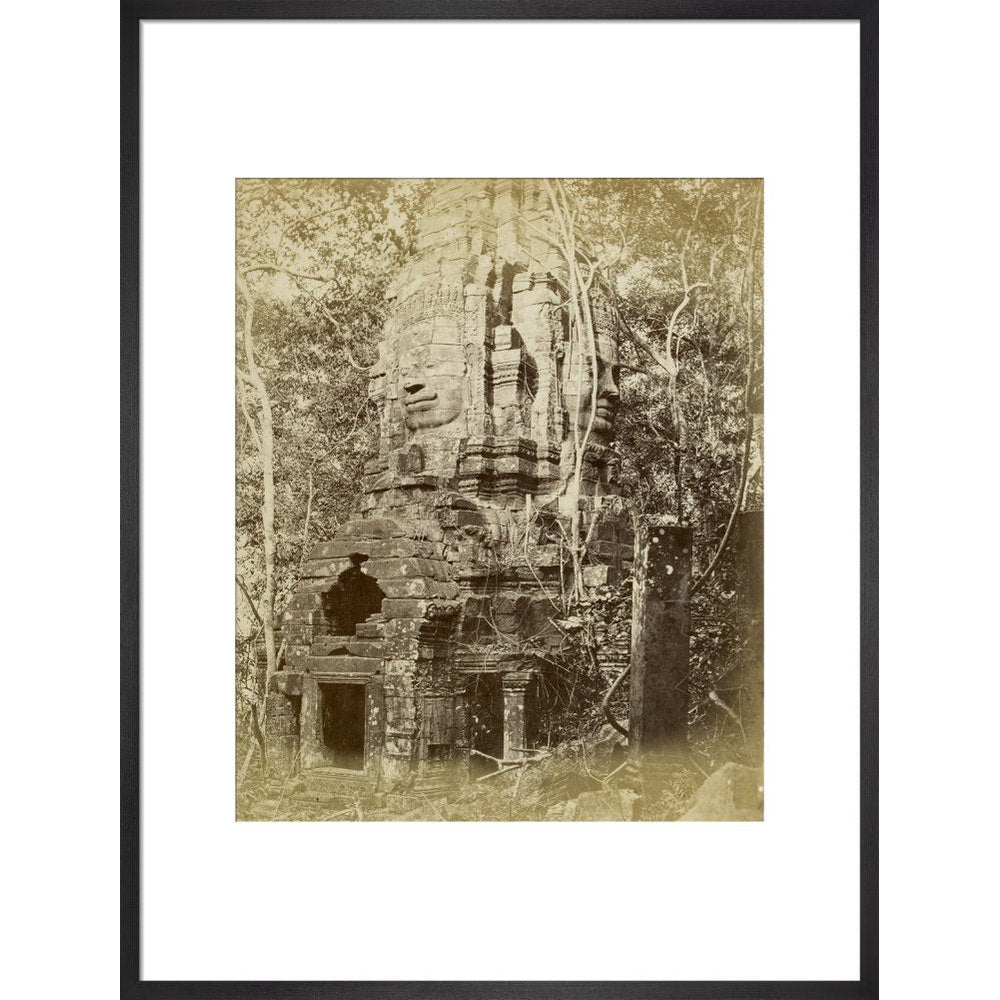 Tower of Prea Sat Ling Poun print in black frame