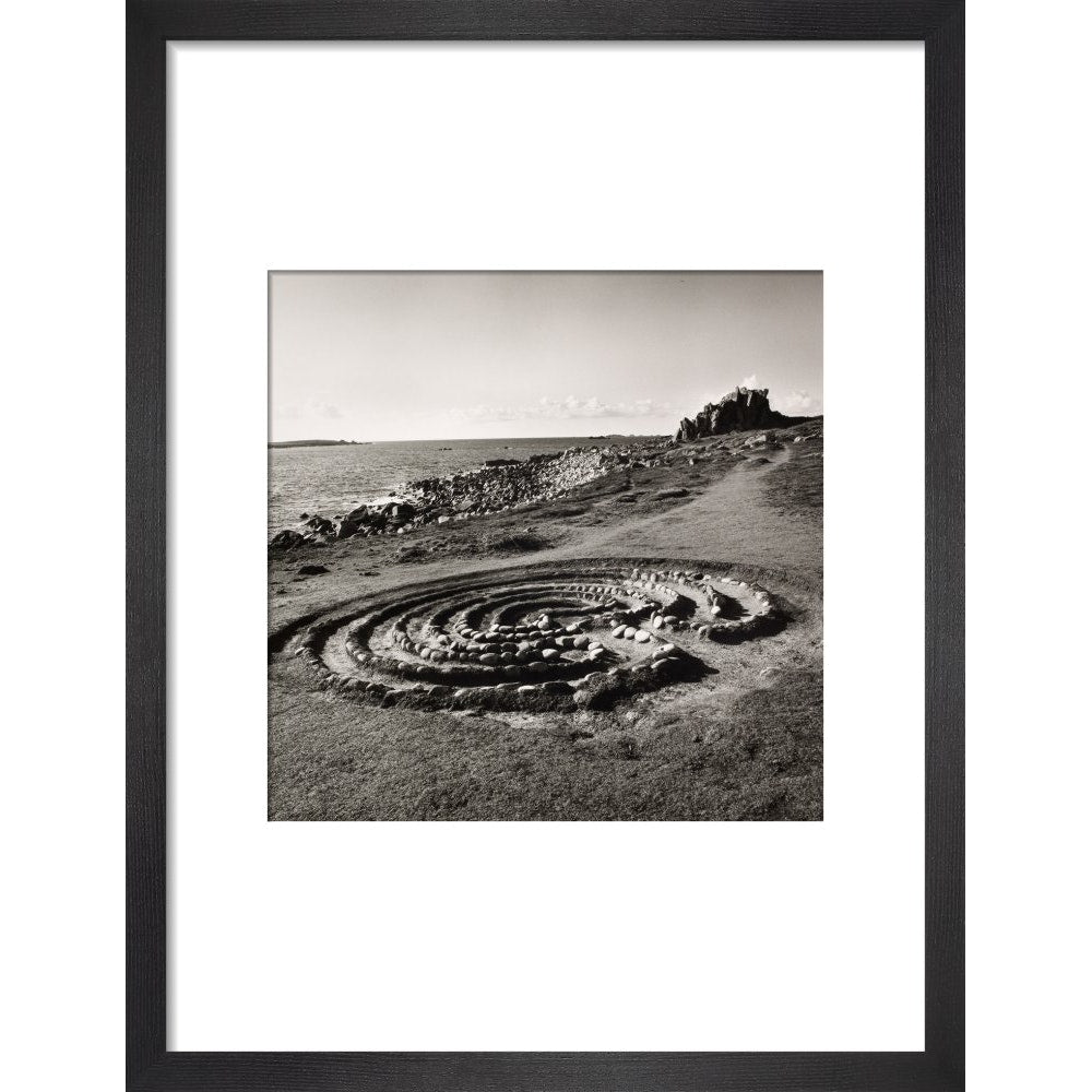 Troytown Maze print in black frame