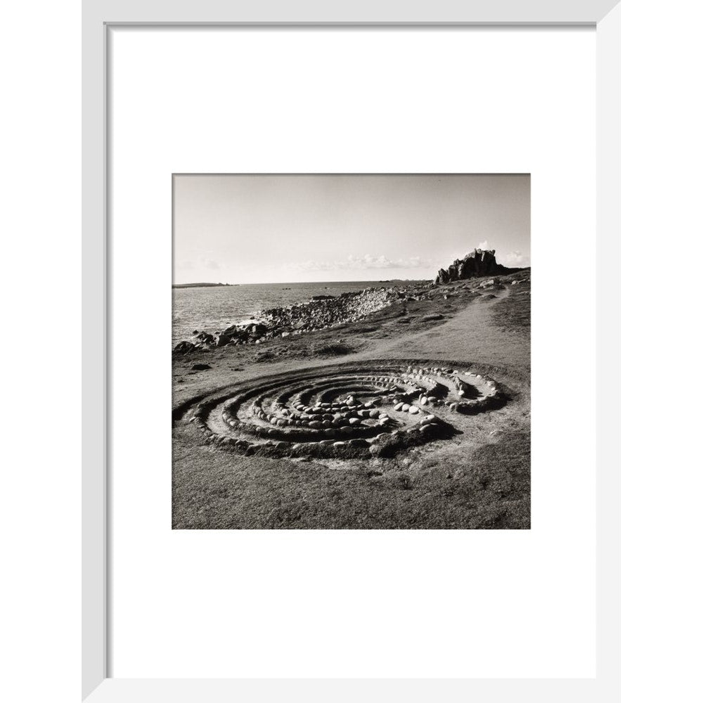 Troytown Maze print in white frame