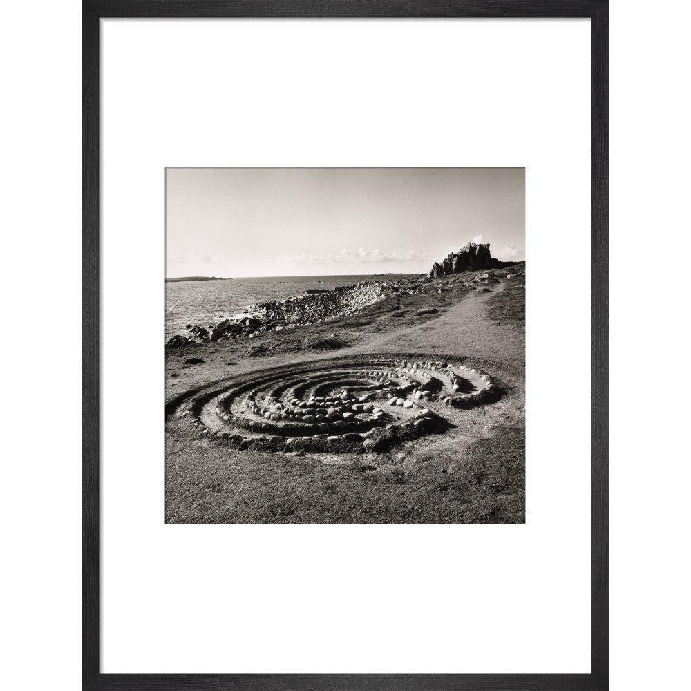 Troytown Maze print in black frame