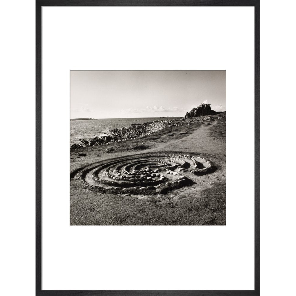 Troytown Maze print in black frame