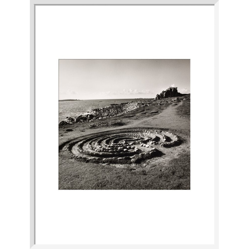 Troytown Maze print in white frame