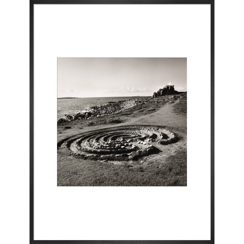 Troytown Maze print in black frame