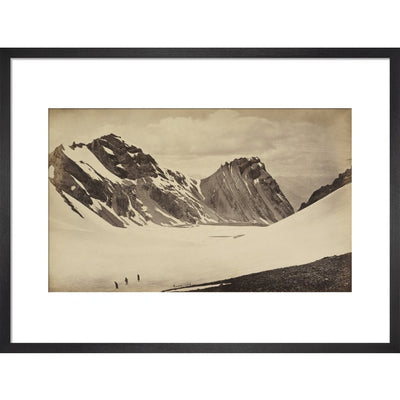 View from the Top of the Manirung Pass print in black frame