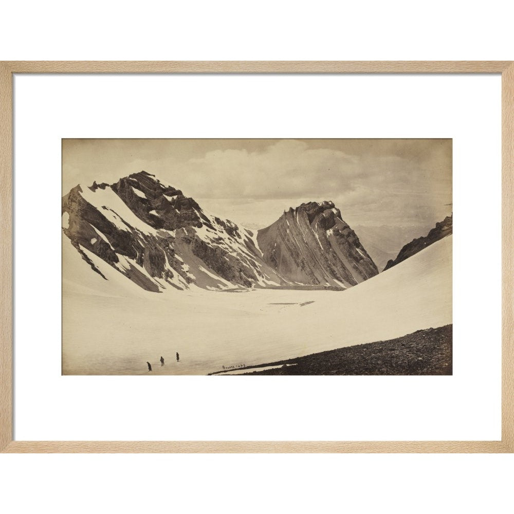 View from the Top of the Manirung Pass print in natural frame