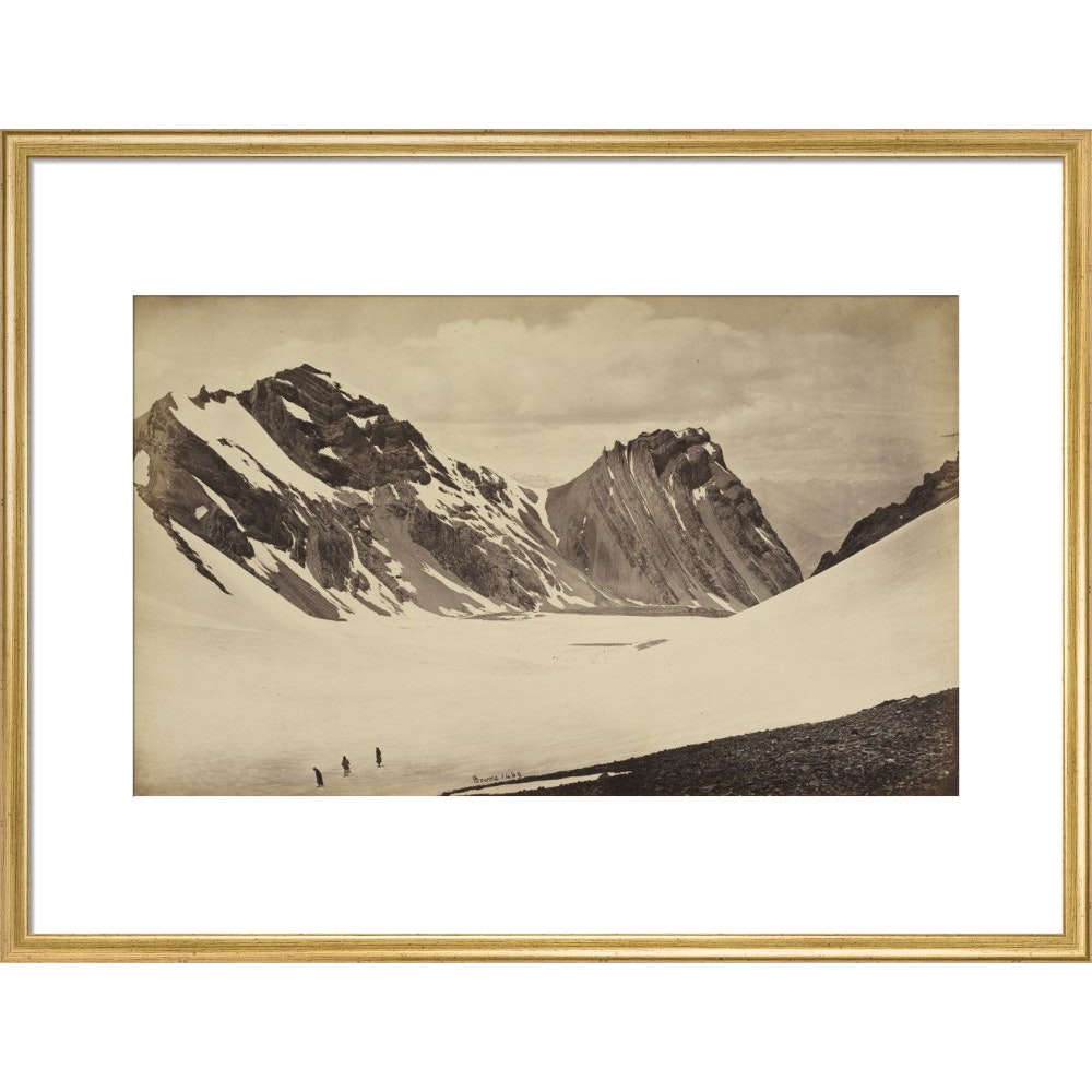 View from the Top of the Manirung Pass print in gold frame