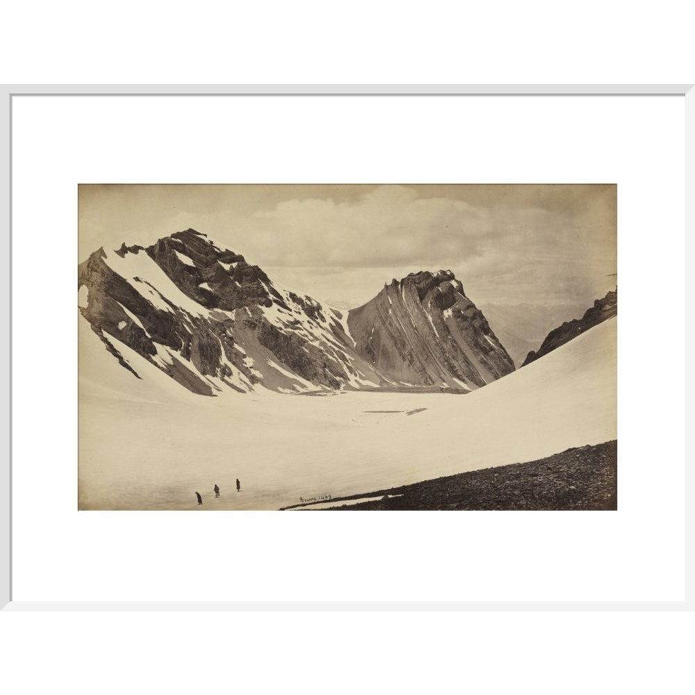 View from the Top of the Manirung Pass print in white frame