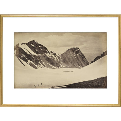 View from the Top of the Manirung Pass print in gold frame