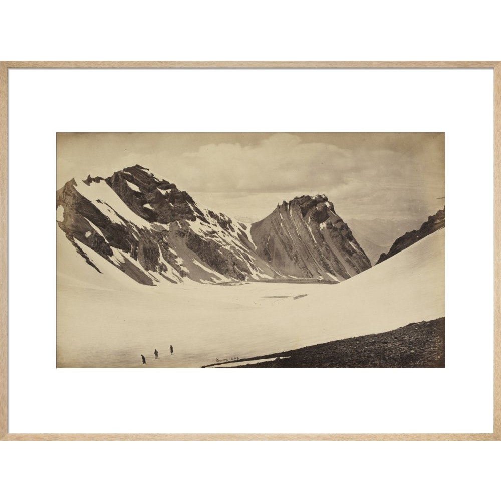 View from the Top of the Manirung Pass print in natural frame