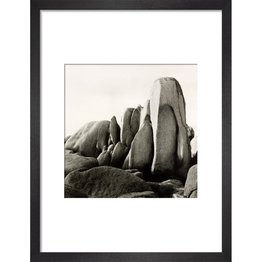 White Rocks print in black frame