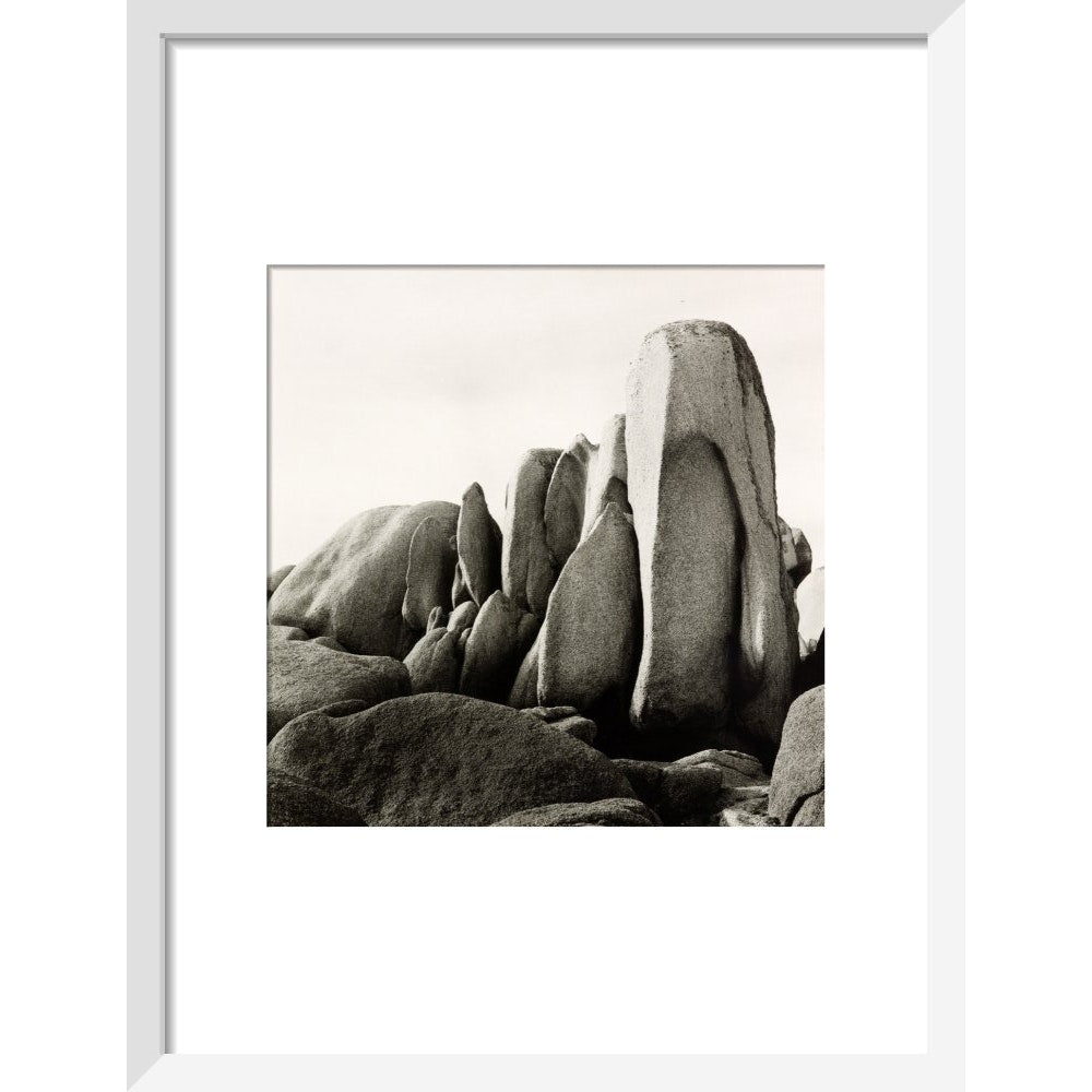 White Rocks print in white frame