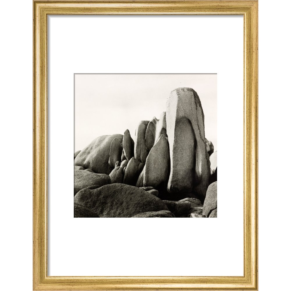White Rocks print in gold frame