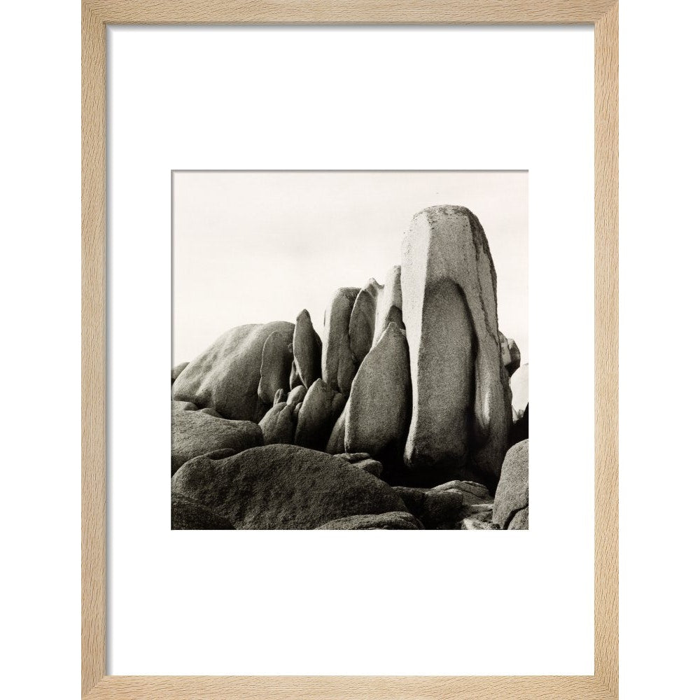 White Rocks print in natural frame