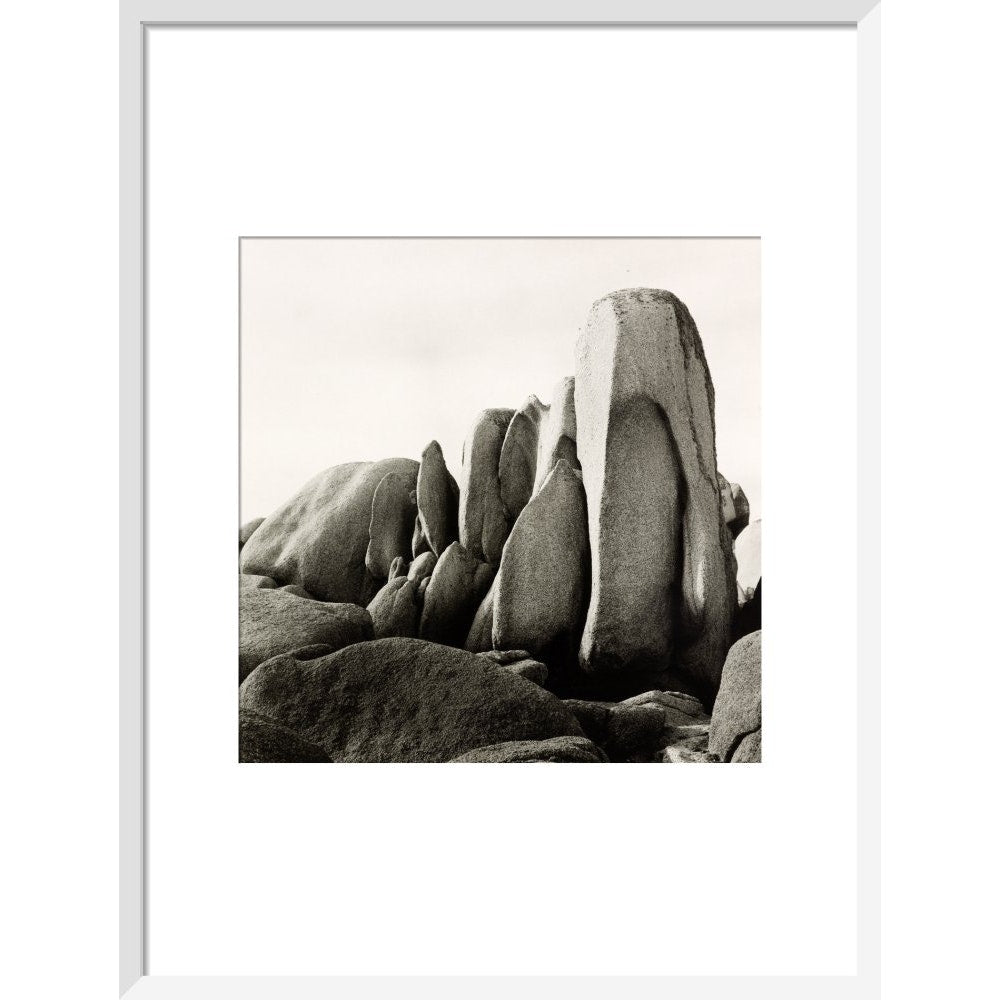 White Rocks print in white frame