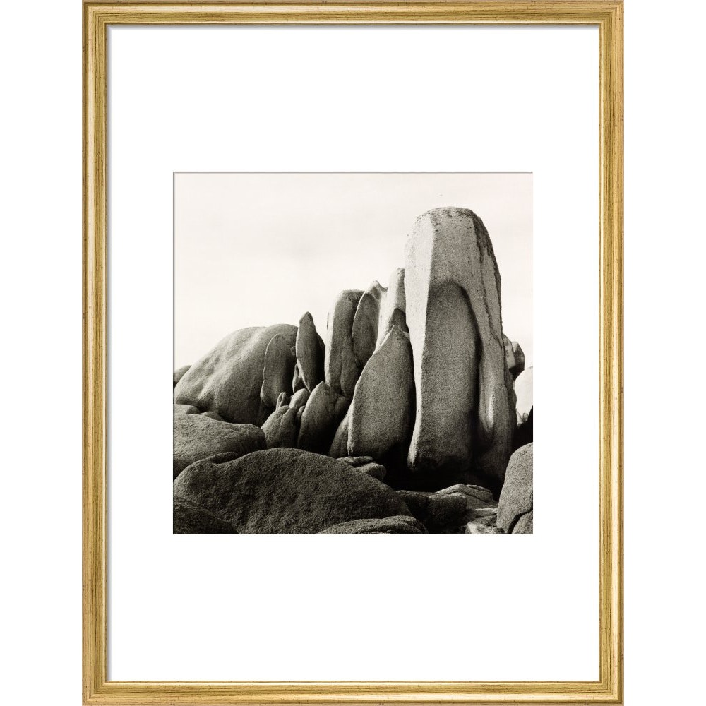 White Rocks print in gold frame