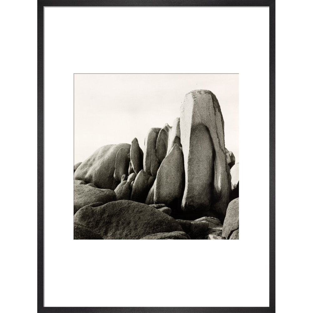 White Rocks print in black frame