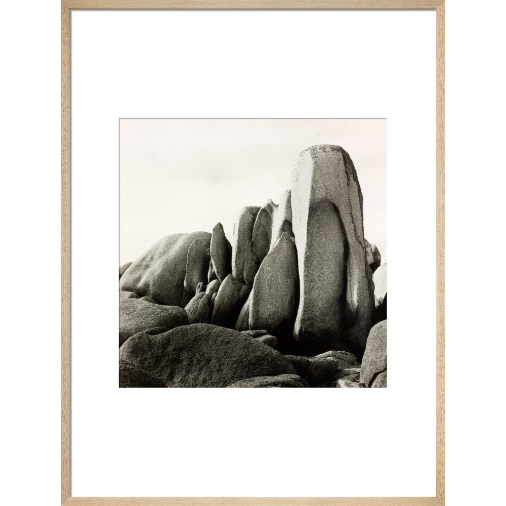 White Rocks print in natural frame