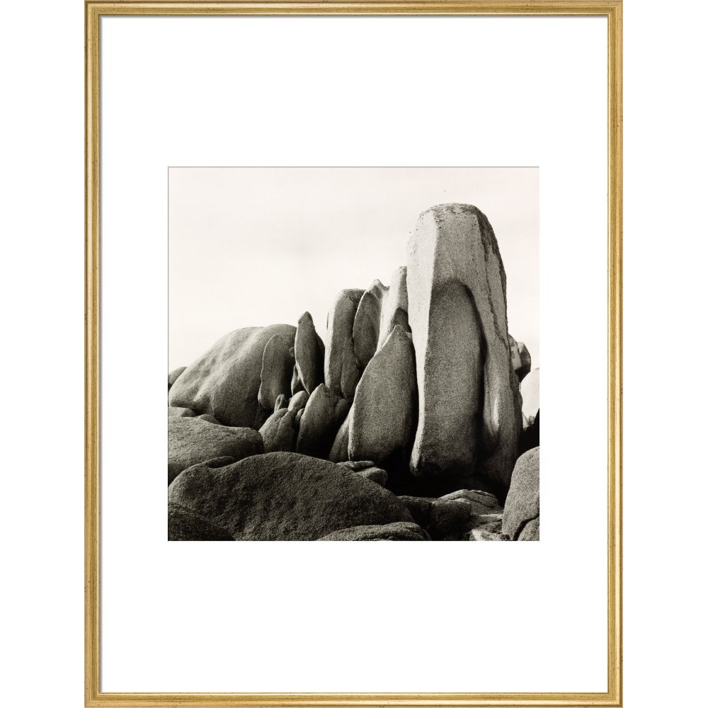 White Rocks print in gold frame