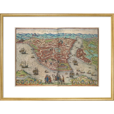 Constantinople print in gold frame