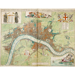 London and Westminster Rebuilt after the Great Fire of London Map print