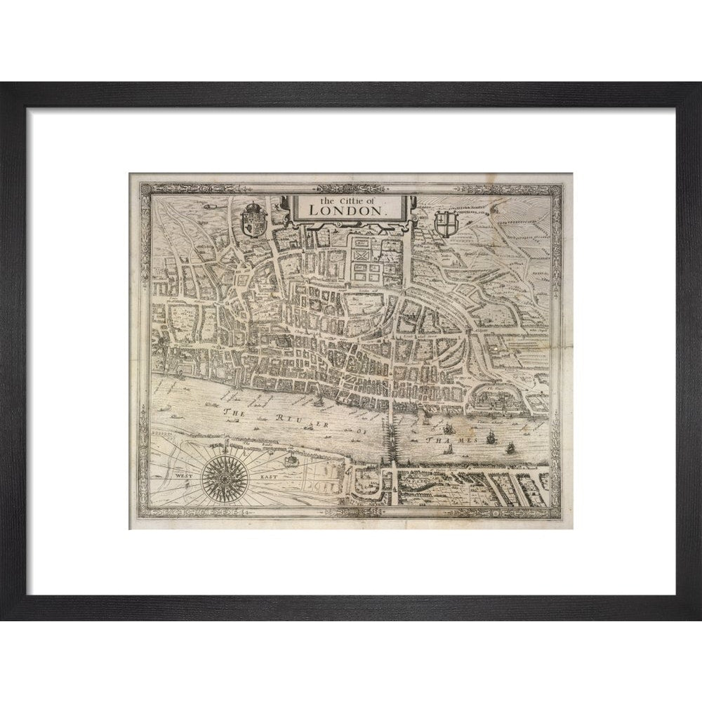 The Cittie of London print in black frame