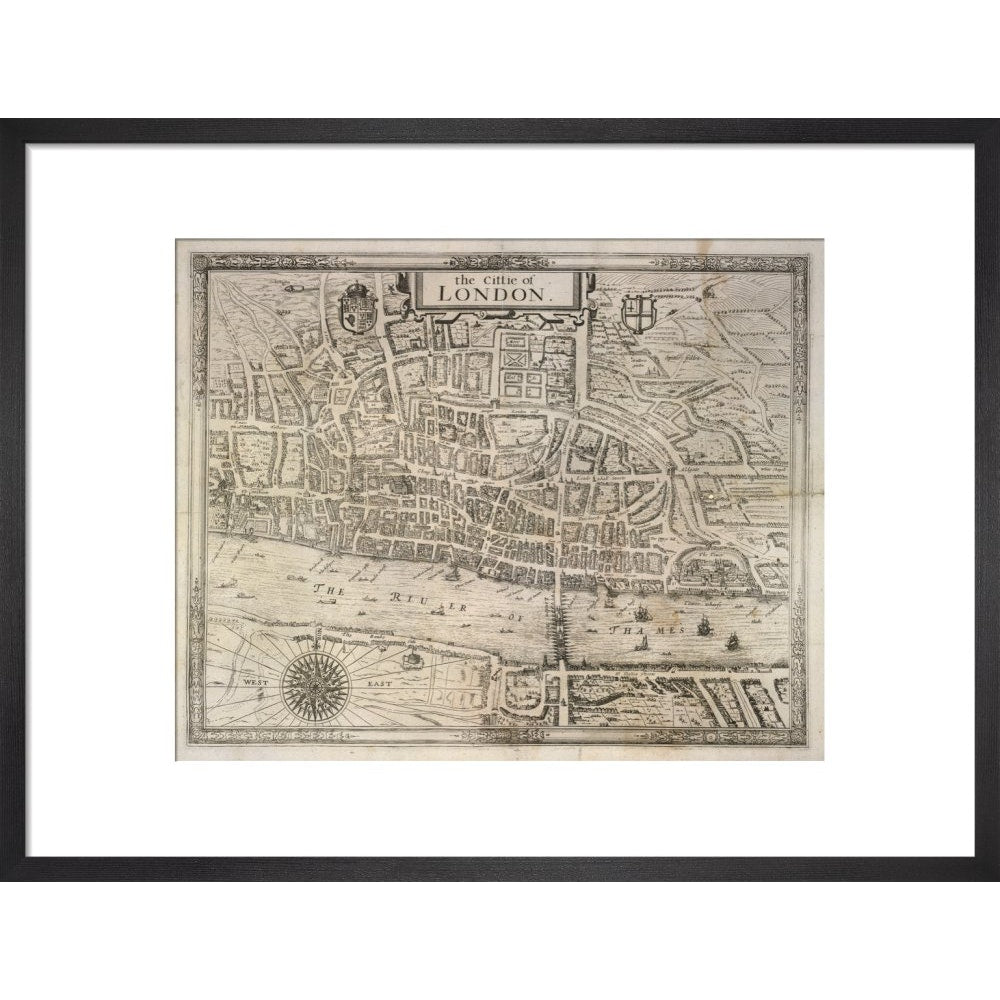 The Cittie of London print in black frame