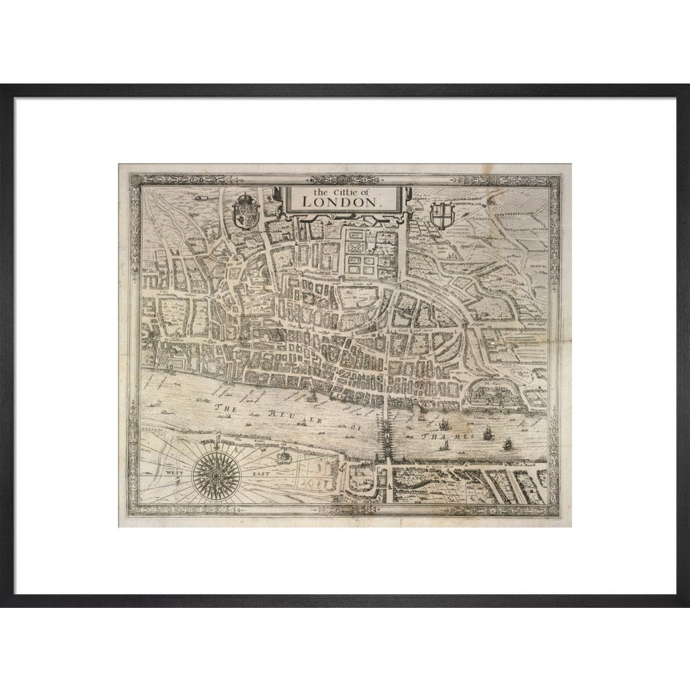 The Cittie of London print in black frame