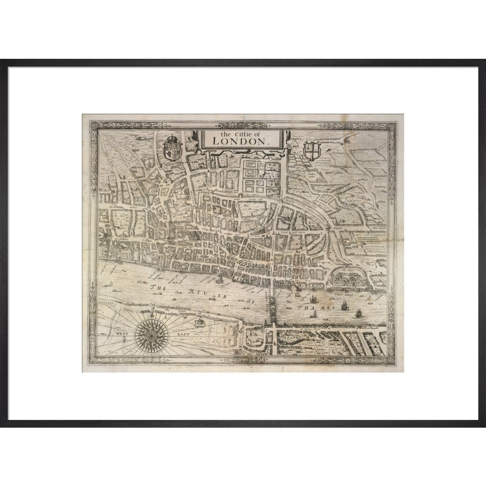 The Cittie of London print in black frame