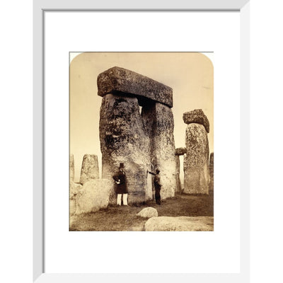 Stonehenge print in white frame