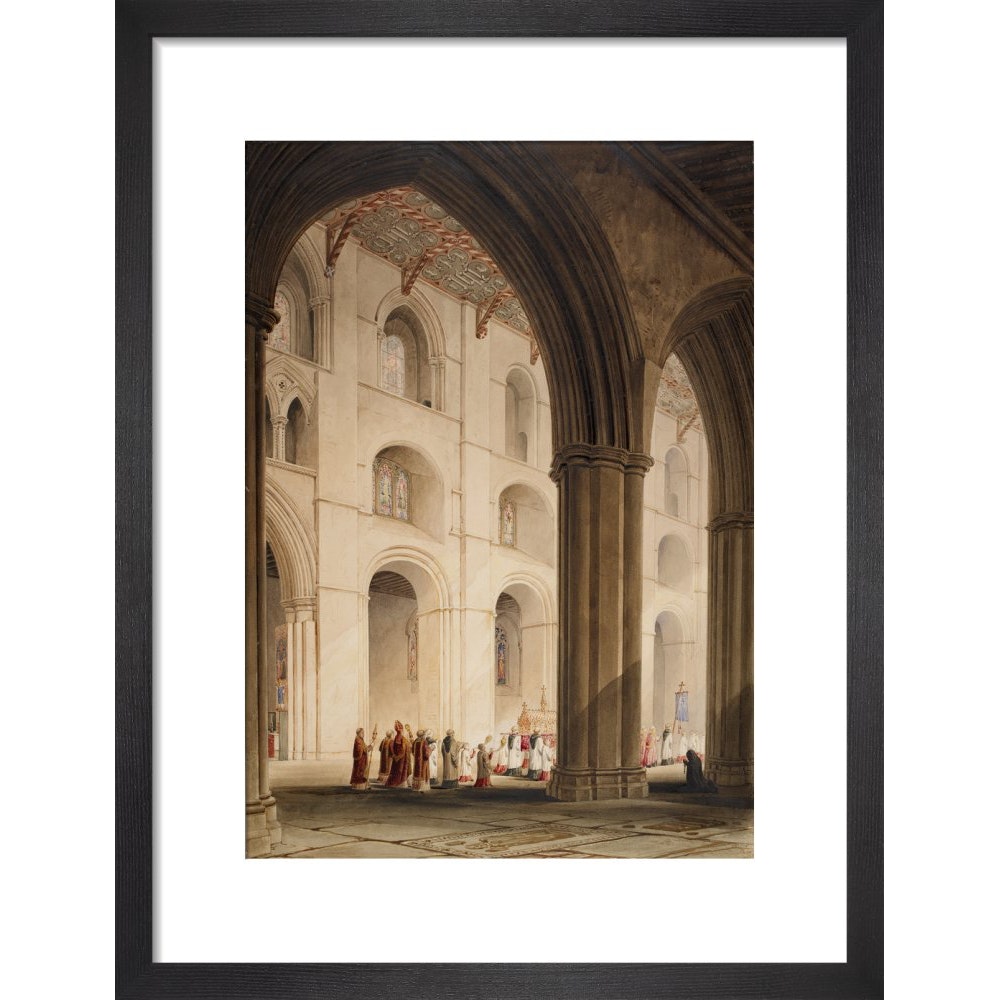 St. Albans Abbey print in black frame