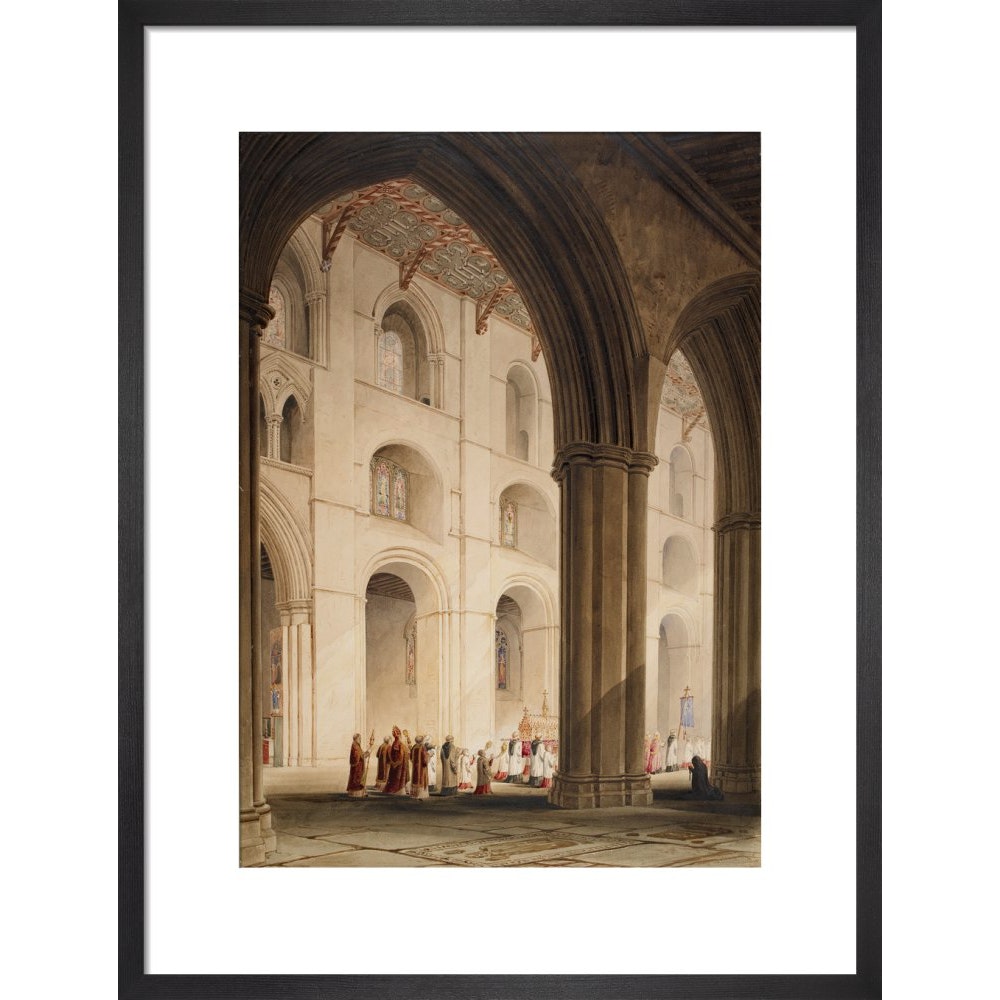 St. Albans Abbey print in black frame