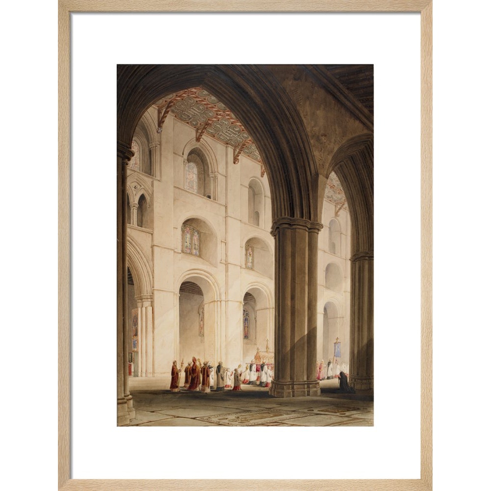 St. Albans Abbey print in natural frame