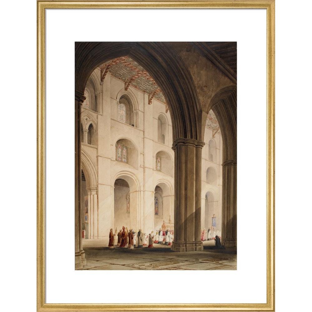 St. Albans Abbey print in gold frame