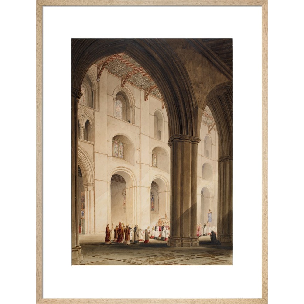 St. Albans Abbey print in natural frame
