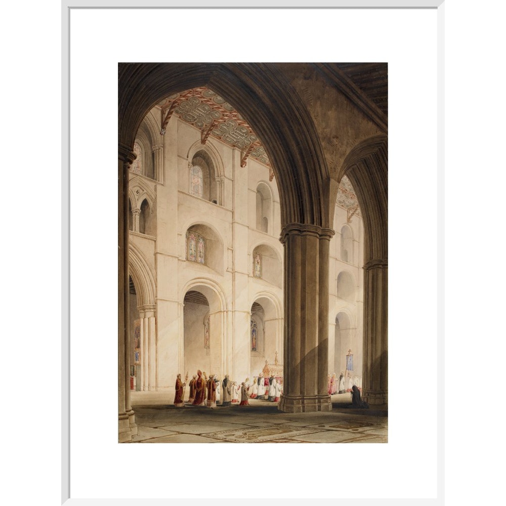 St. Albans Abbey print in white frame