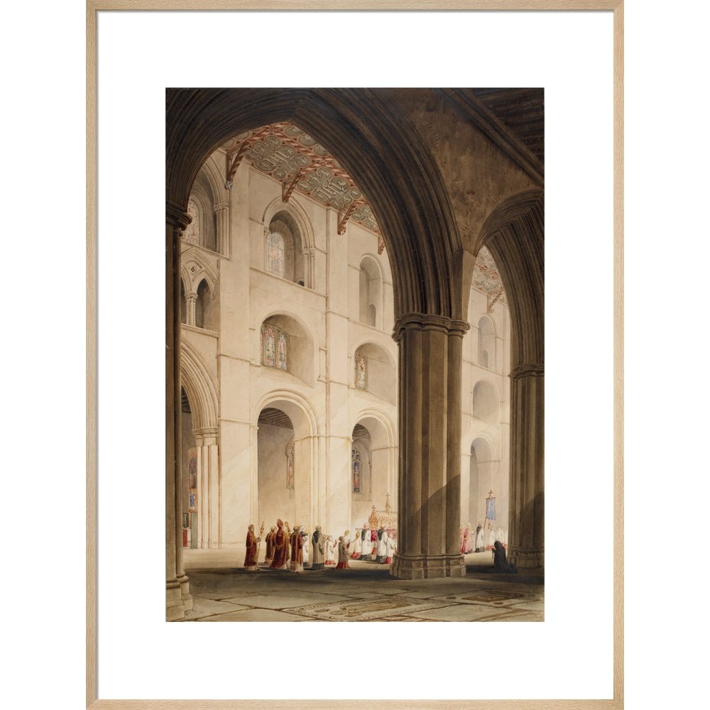 St. Albans Abbey print in natural frame