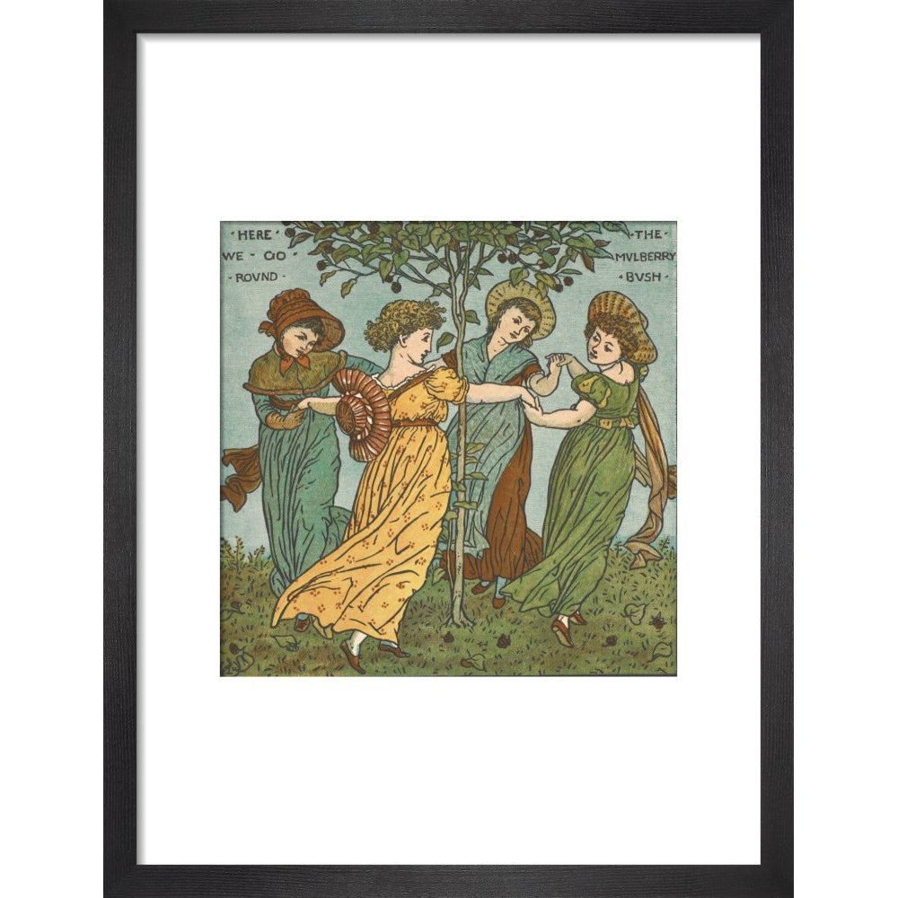 The Mulberry Bush print in black frame