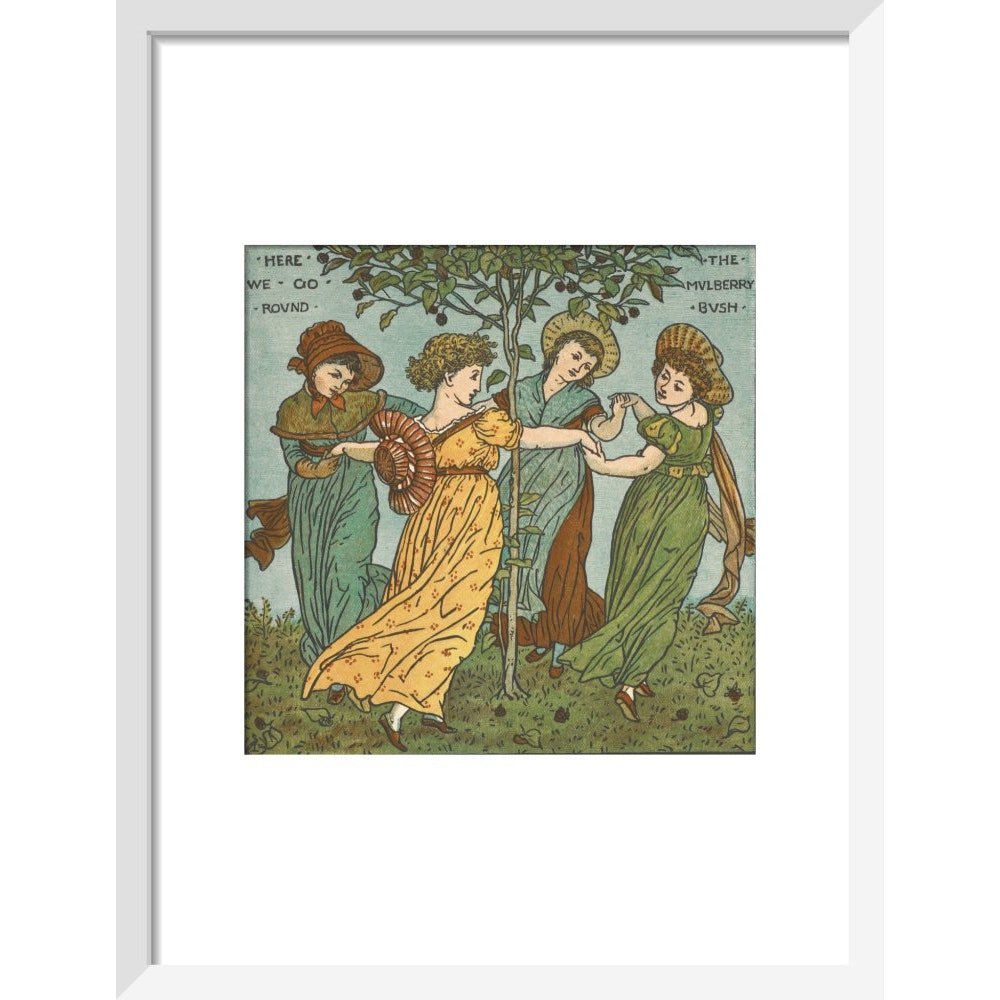 The Mulberry Bush print in white frame