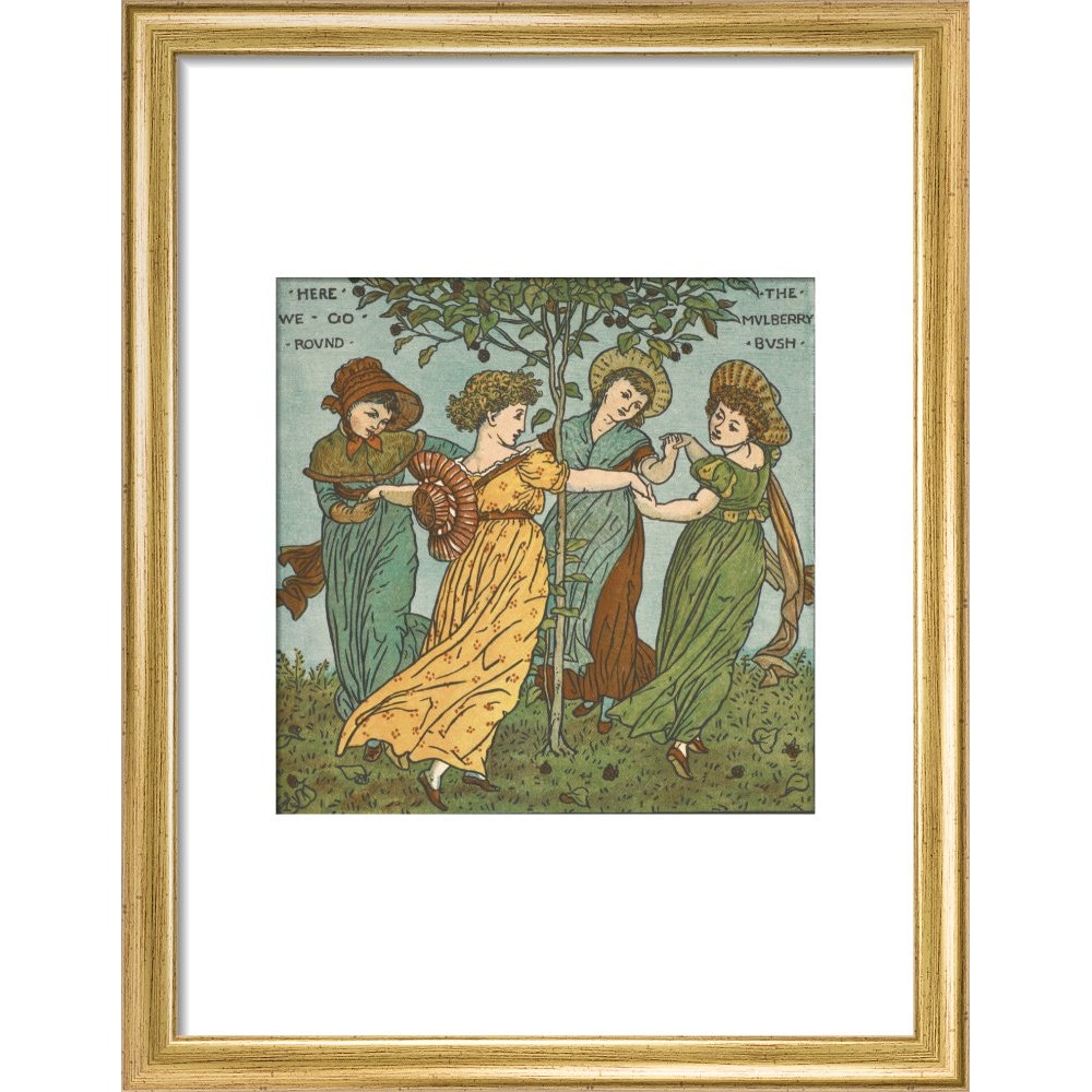 The Mulberry Bush print in gold frame