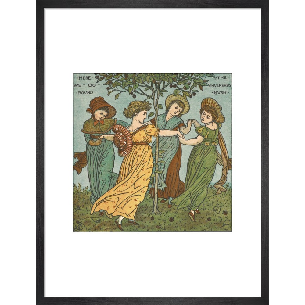 The Mulberry Bush print in black frame
